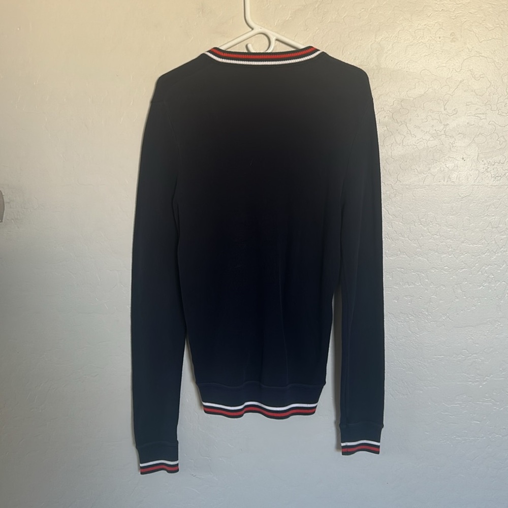 Lacoste Navy Cardigan with Red and White Accents - Picture 4 of 5